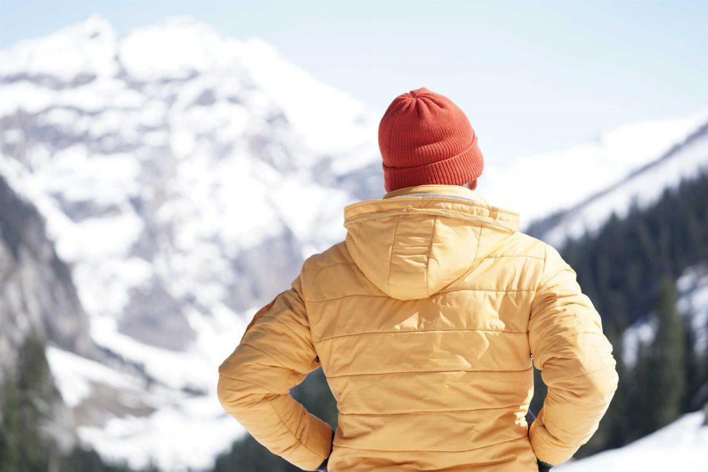 Warm puffer jacket to wear in Japan