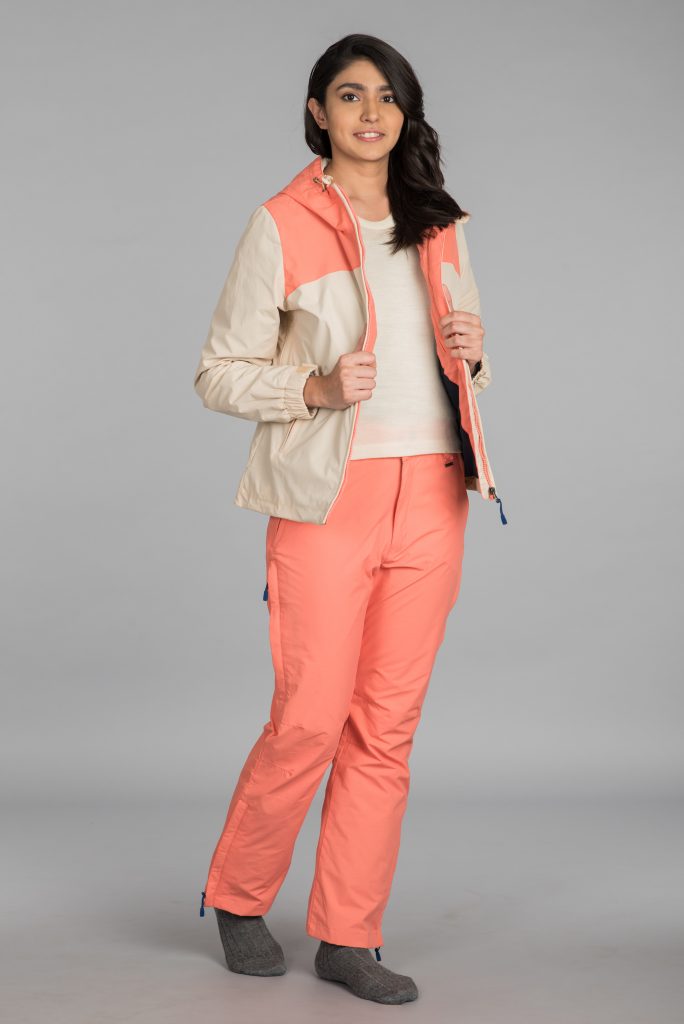 Kosha Hardshell Hiking Pant for Women Beige & Coral