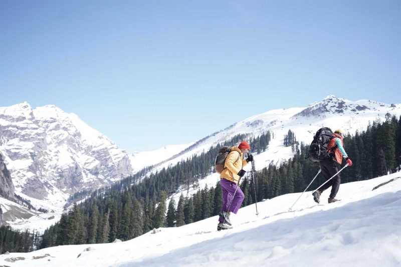 Snow pants as winter clothes for Canada in India