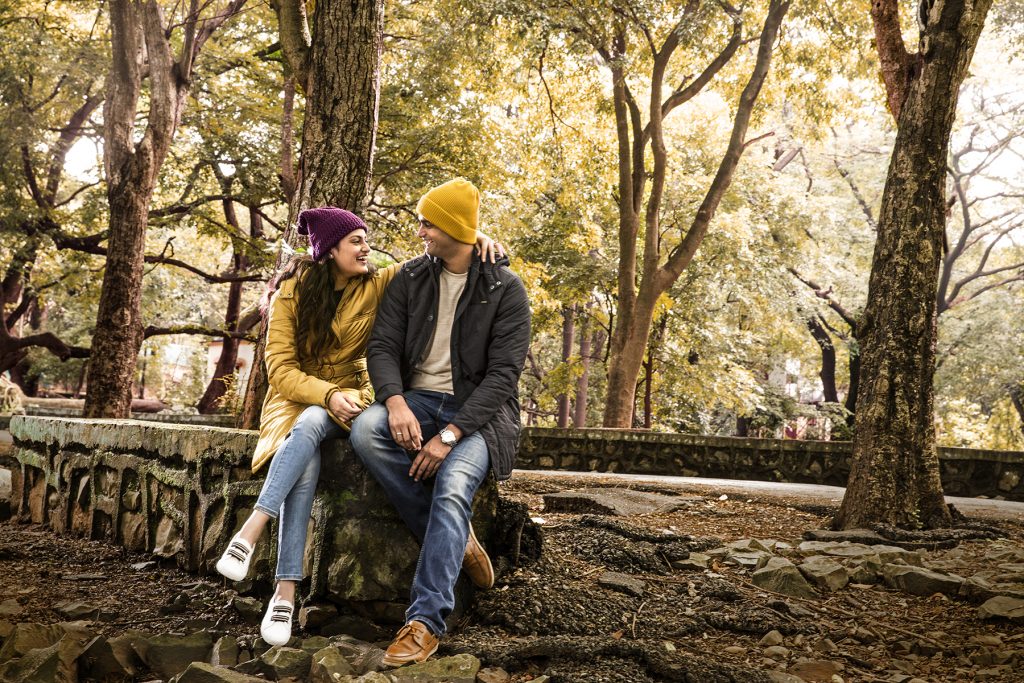 Indian students wearing woolen clothes in abroad