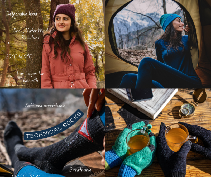 winter packing list for women on a trip to Manali