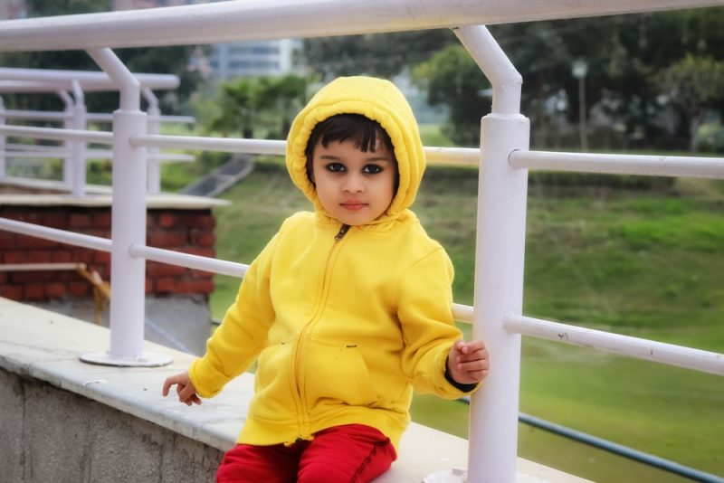 yellow winter baby girl jacket