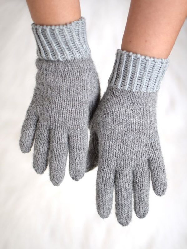 woolen gloves online grey gloves