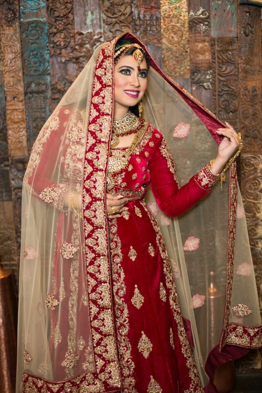 woman in indian wedding outfit