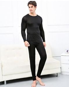 wearing men's long johns in public man wearing black long johns