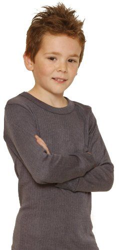 should boys wear underwear under their thermals? boy in grey thermals