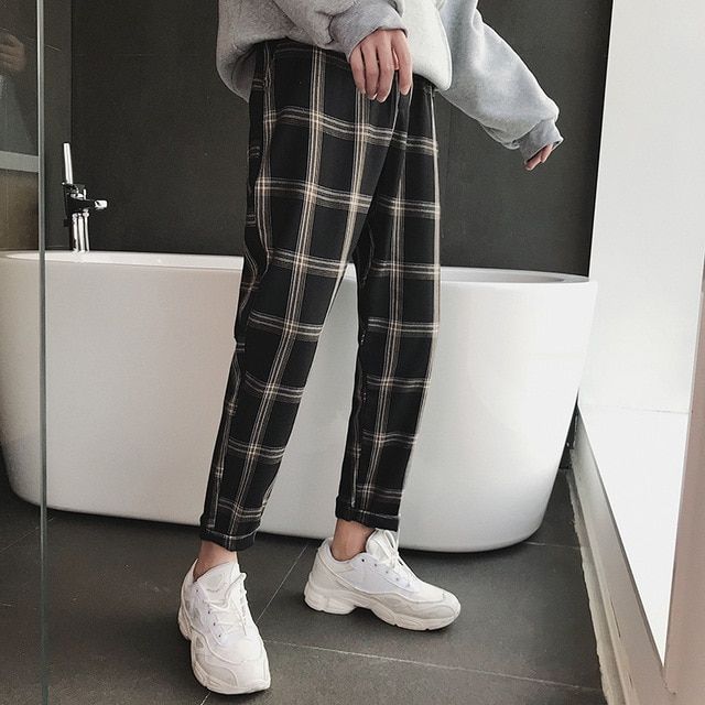 winter trousers for men plaid pants