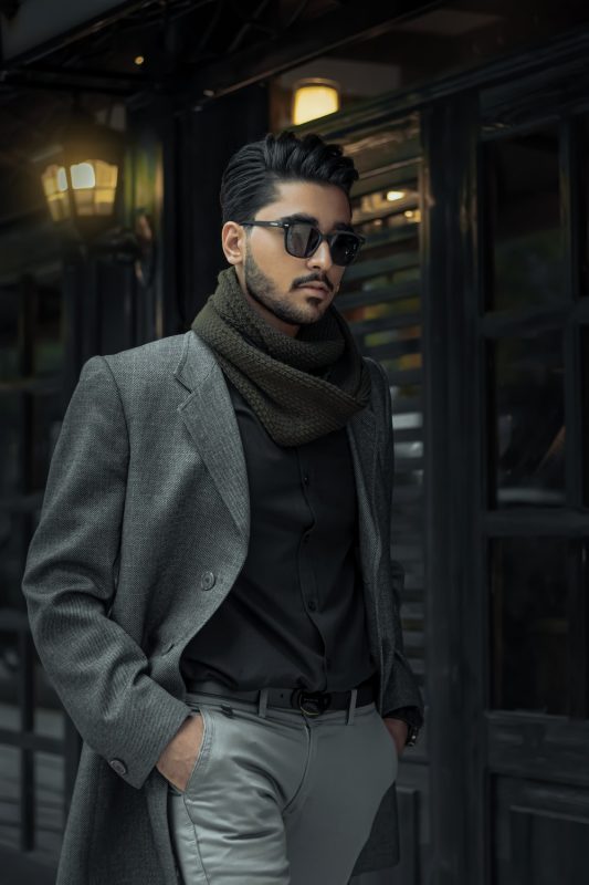 winter scarf for men with a suit