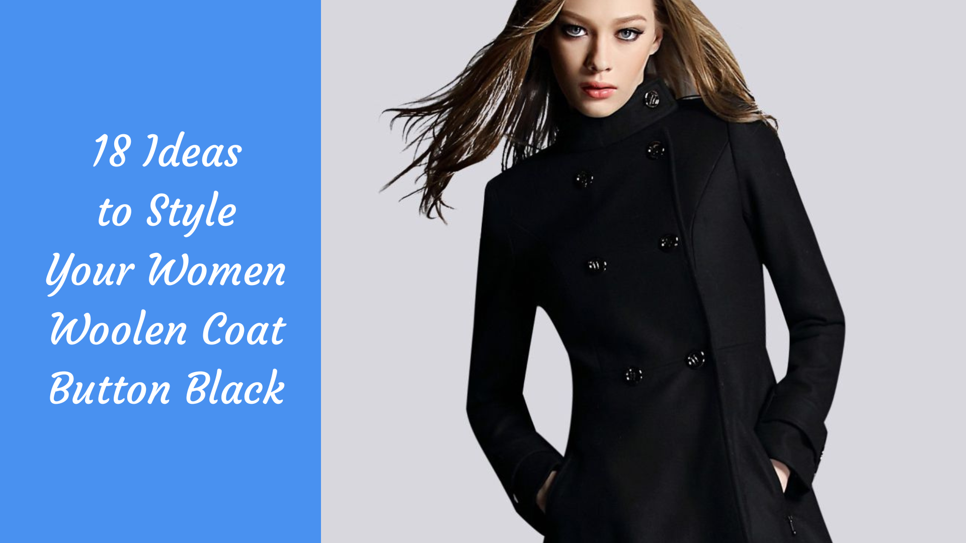 Black button coat womens hotsell