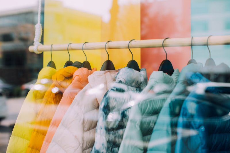 coats in a store