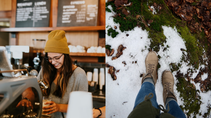 winter hats and winter boot