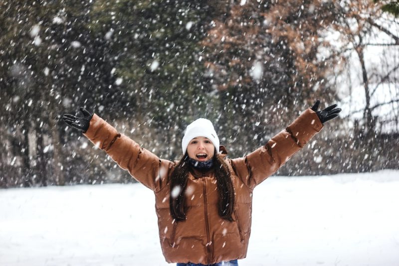 winter beanies in a hill station