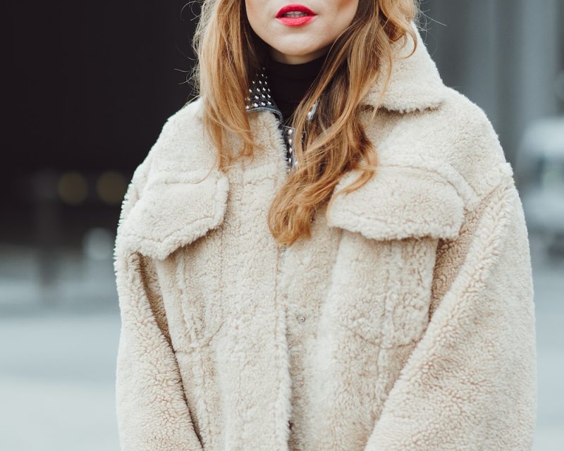 woman wearing fur coat