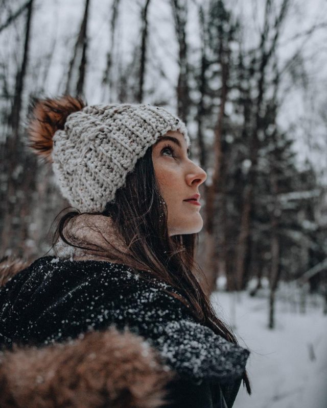 woman in a beanie