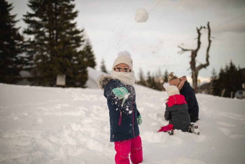 kid in warm winter clothes